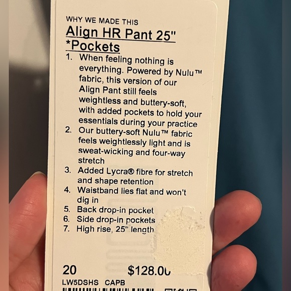 Price Firm - Lululemon Align High Rise Legging with Pockets - Picture 4 of 4